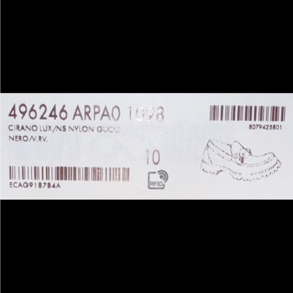 Gucci Black Leather Loafers.Green Red Stripe.Like new - Picture 3 of 9